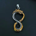 Viking Ouroboros Dragon Necklace — Stainless Steel