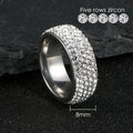Luxury Iced Out Ring Homme Titanium Steel Chunky Rings For Men Women Couple Fashion Jewelry Accessories Wholesale Korea Style