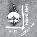 Magic Mirror Necklace Stainless Steel Men Skull Pendant Chain Vintage Punk Rock Hip Hop Rap for Friend Jewelry Gift