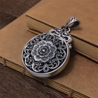 Peony Flower Pendant Necklace