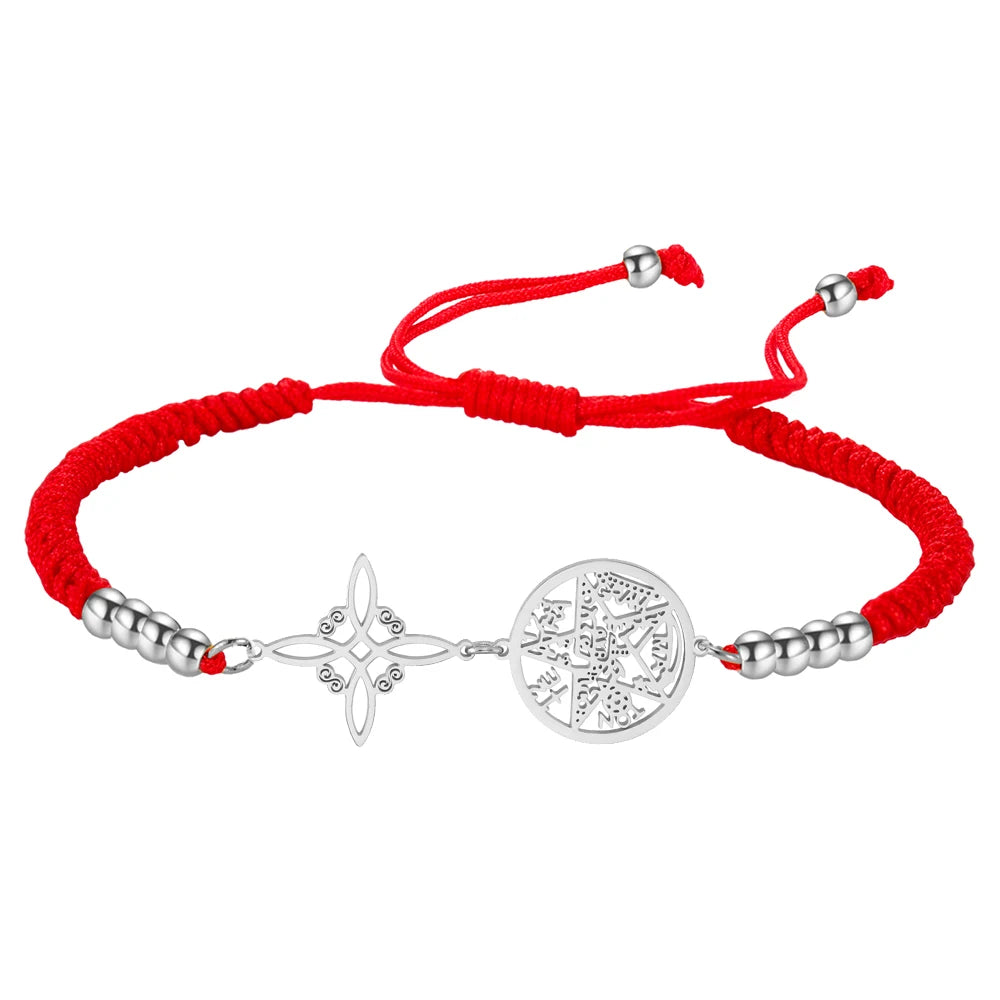 Witch Knot Pentagram Tetragrammaton Bracelet — Stainless Steel