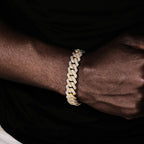 14mm Hip Hop Iced Out Cuban Link Bracelet Bling 5A Cubic Zirconia Miami Prong Bracelets Fashion Jewelry Gift for Men Women