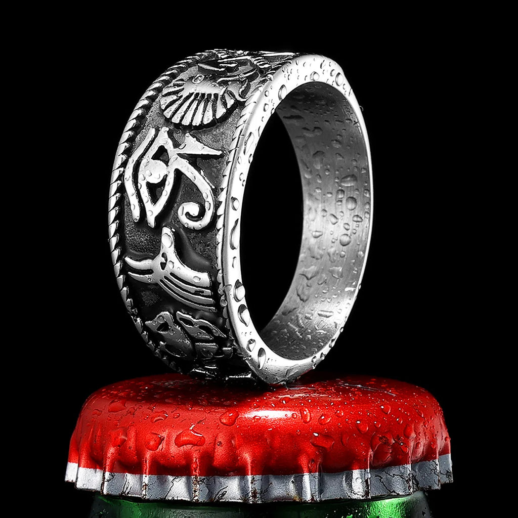 Egypt Pharaoh Eye Ring — Stainless Steel
