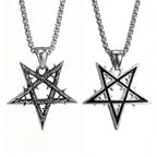 Gothic Satan Goat Silver Pendant Necklace