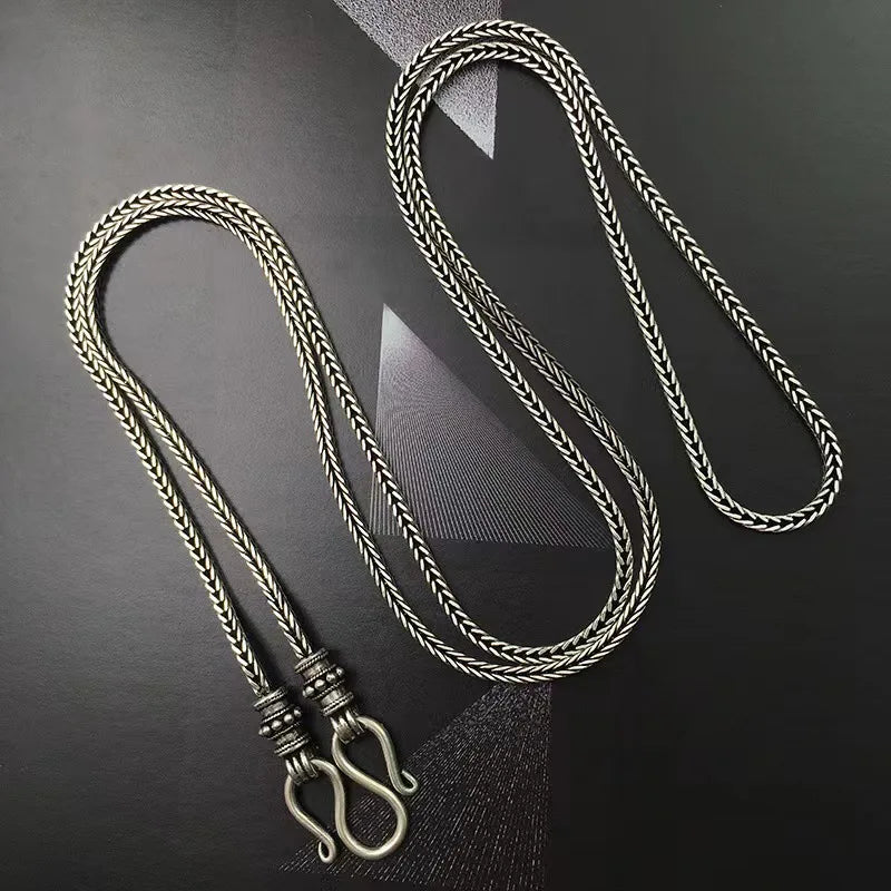 Vintage Detachable Long Sweater Chain Necklace 70cm Men Women