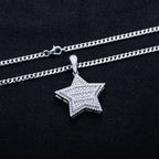 Iced Out Star Pendant — 925 Silver