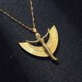 QIAMNI Mythology Egyptian Goddess Isis Wings Pendant Necklace Ancient Egypt God Collar Gift for Women Men Fashion Neck Choker