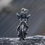 2023 New Stainless Steel Creative Angel Pendant Necklace For Man Women Trendy Banquet Street Casual Couple Lucky Gift