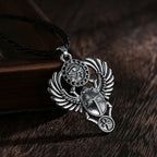Egyptian Beetle Scarab Necklace for Women Men Talisman Eye of Horus Wadjet Ancient Amulet Protection Symbolic Pendant