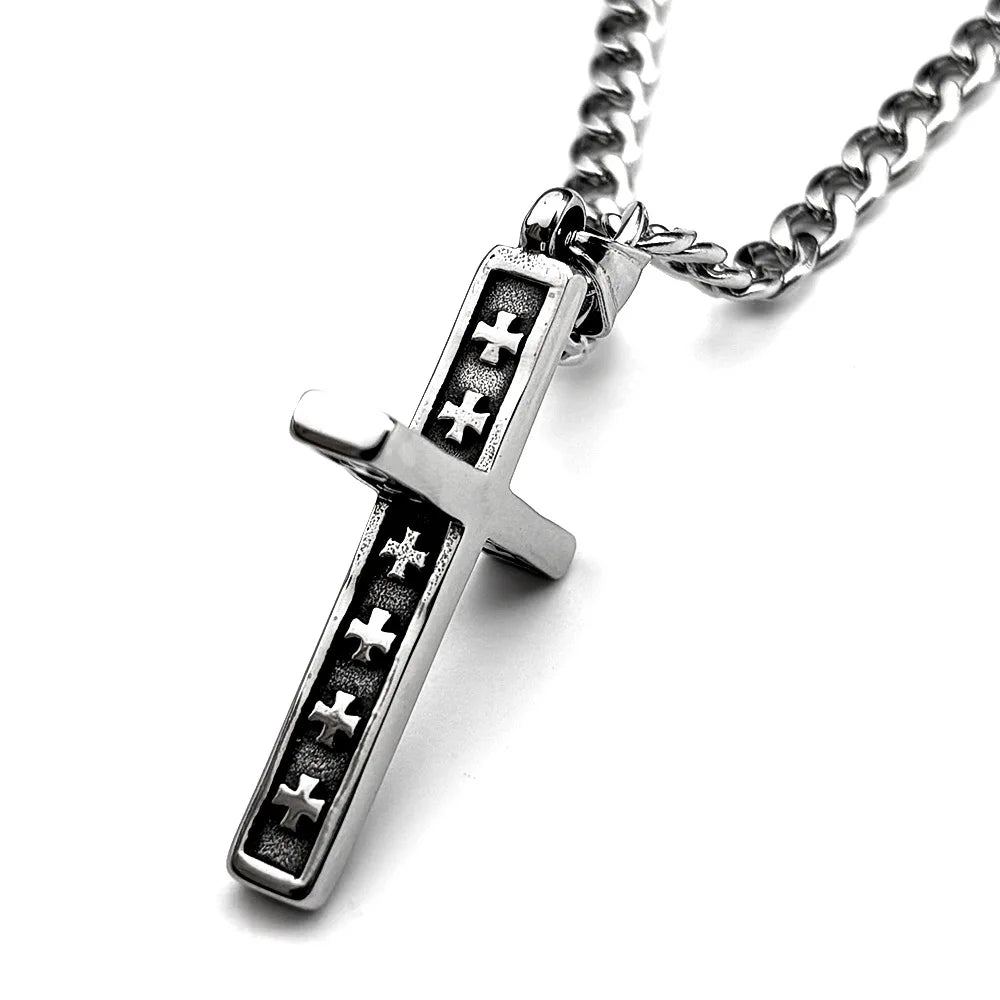 Cross Steel Pendant 316L Style Seal