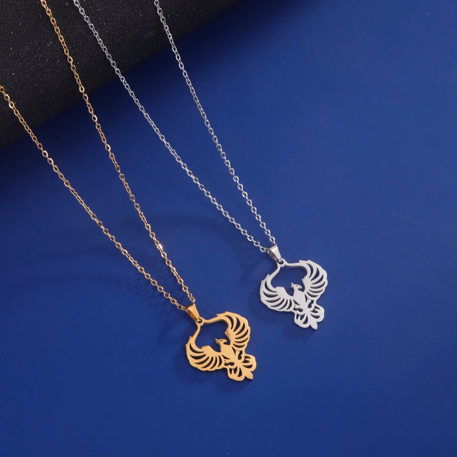 Phoenix Necklace Supernatural Amulet Chain God Bird Gift For Woman Men Kid Child Gold Color Stainless Steel Pendant Jewelry