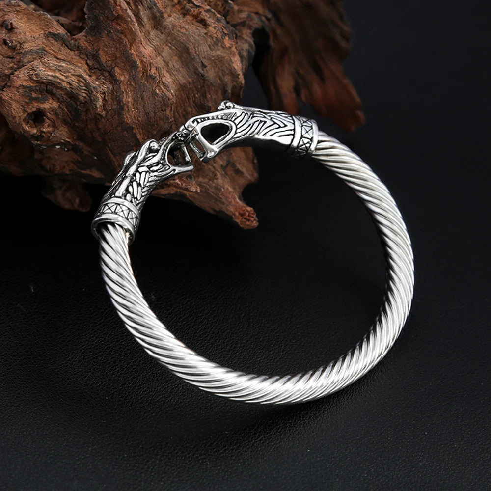 Viking Dragon Head Bracelet — Stainless