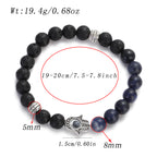 Tiger Eye Lava Bead Chakra Bracelet