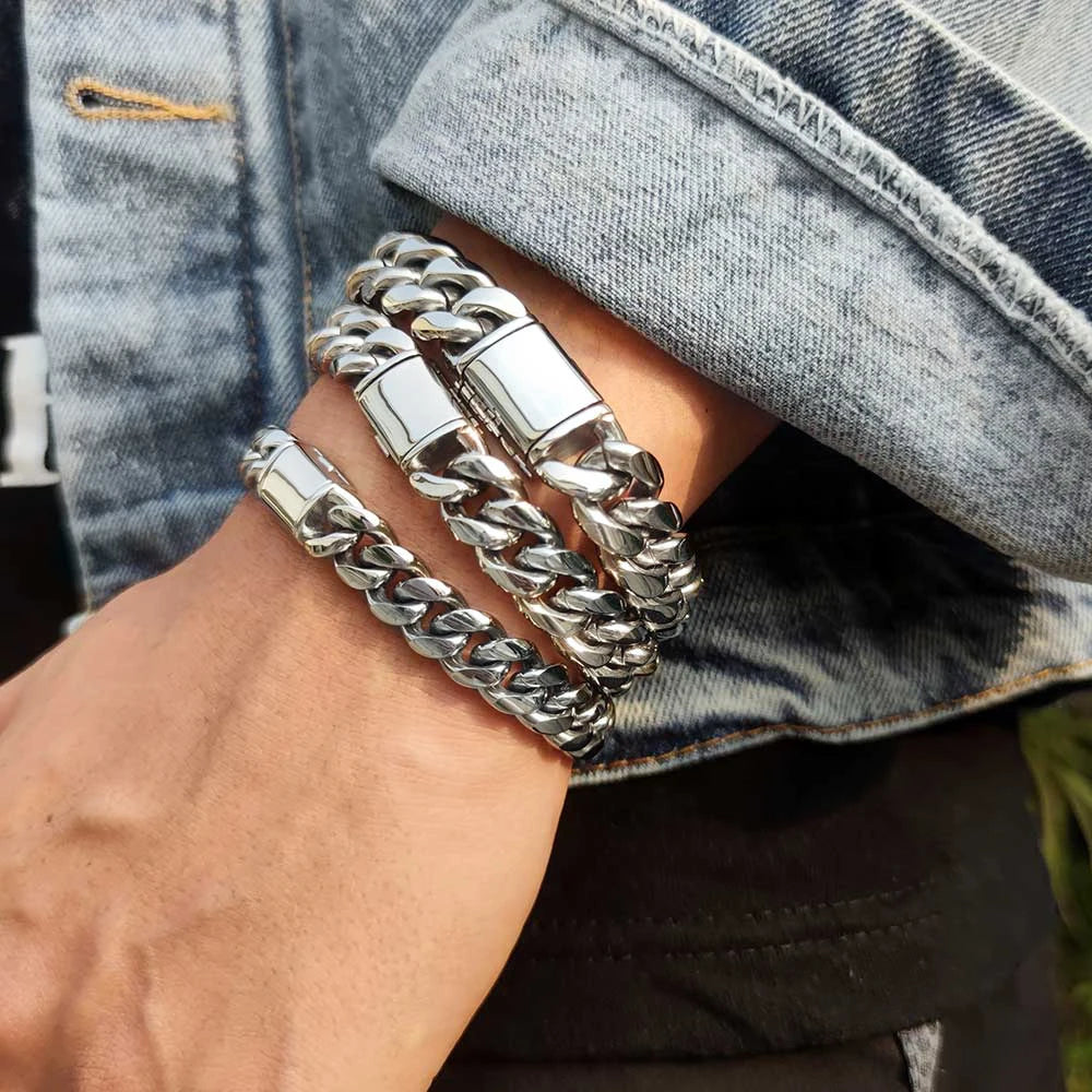 Black Cuban Chain Stainless Steel 8/10/12/14MM