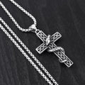 Cross Snake Steel Pendant European American Gothic