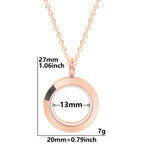 Round Pendant Necklace Locket Charm Stainless Steel Necklaces For Women Men Jewelry Chain Around Neck Necklace Decoration Gifts