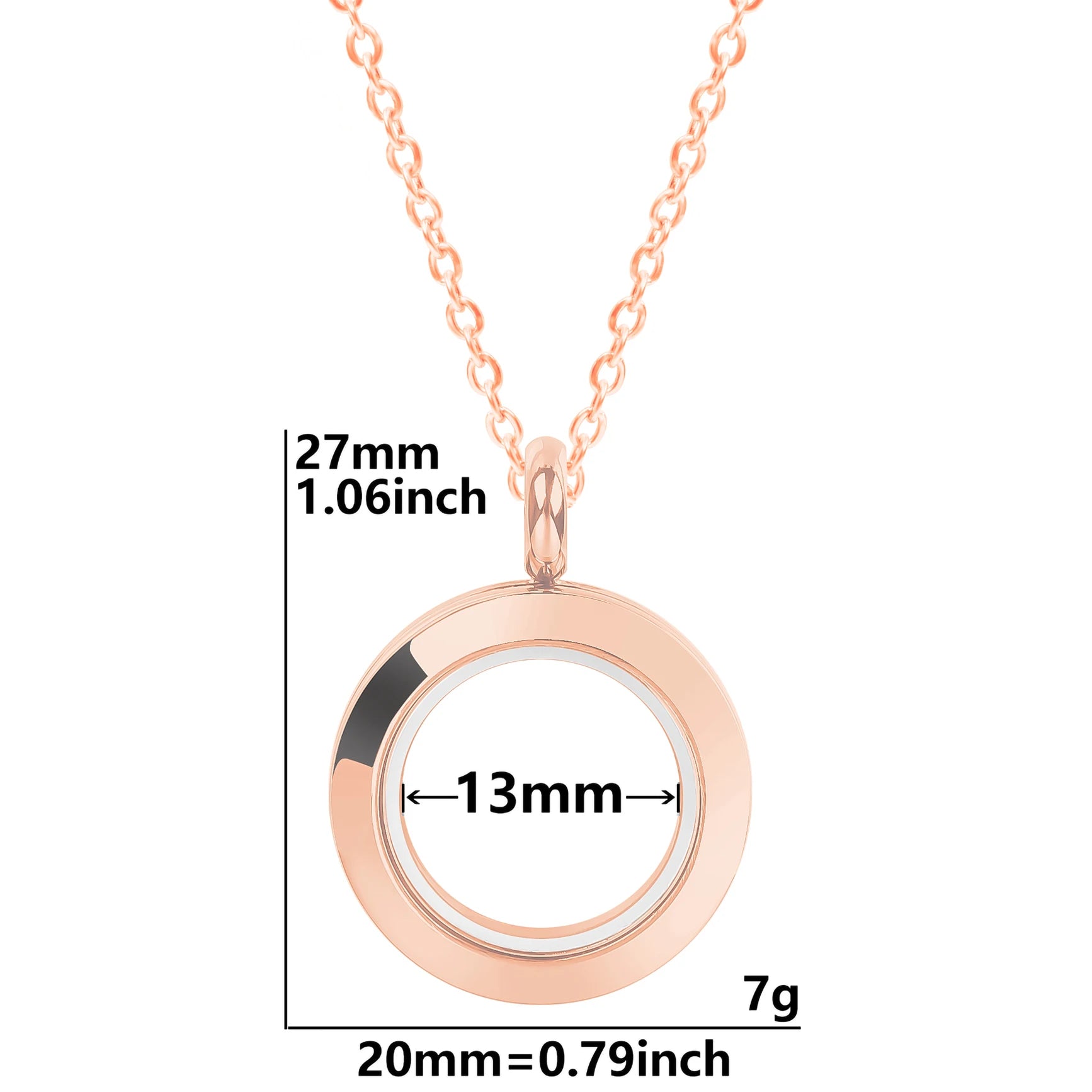 Round Pendant Necklace Locket Charm Stainless Steel Necklaces For Women Men Jewelry Chain Around Neck Necklace Decoration Gifts