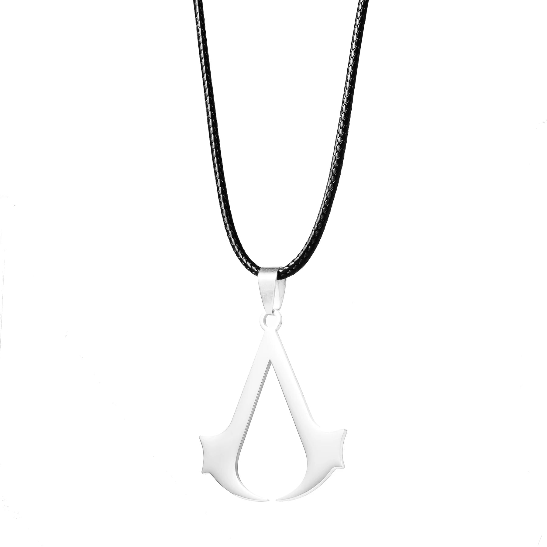 Stainless Steel Assassin Necklace Classic Movie Cosplay Accessory Jewelry Gifts Fashion Charm Pendant for Women Men