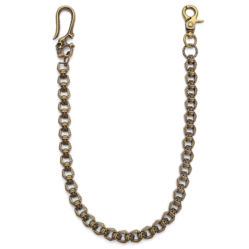 Vintage Punk Gothic Metal Skull Chain for Men Fashion Accessory Waist And Pants Chain Stylish Gothic Punk Jewelry