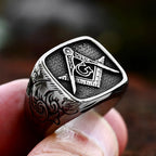 Vintage Masonic Ring — Stainless Steel