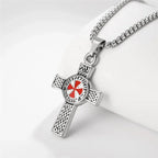 Jesus Christ Cross Mens Necklace Gold Color Cross Religious Pendant Necklace Accessory Chain Accessories