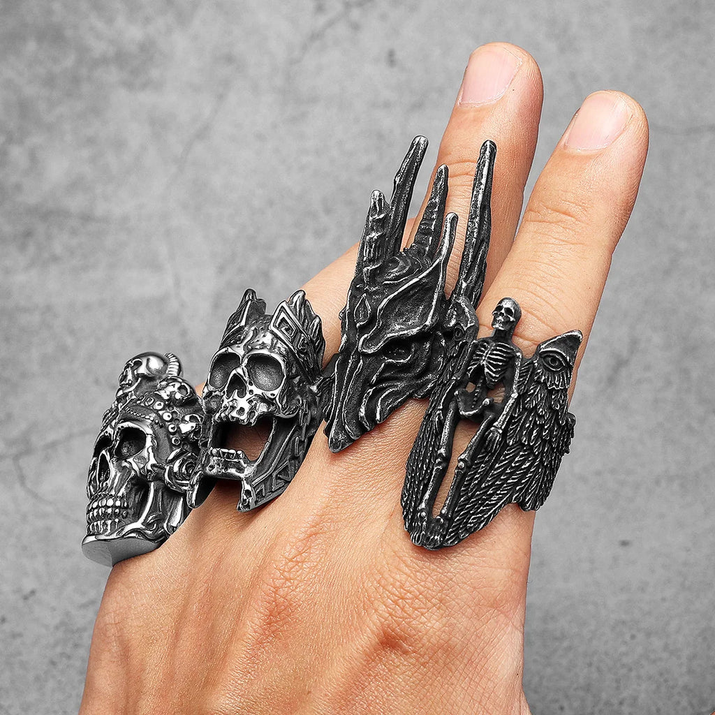 Horror Scream Skull Ring — Stainless Steel