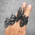 Lich King Skull Ring Black — Stainless Steel