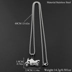 Motorcycle Stainless Steel Pendant Necklace