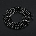 Width 8MM 316L Titanium Steel Golden Black Cuban Chain Necklace for Men Fashion Hip Hop Party Accessories Boyfriend Gift