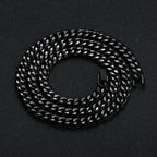 Width 8MM 316L Titanium Steel Golden Black Cuban Chain Necklace for Men Fashion Hip Hop Party Accessories Boyfriend Gift