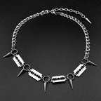 Punk Razor Spike Stainless Steel Pendant Necklace