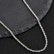 2mm Stainless Steel Twist Chain Necklace — Slim Street Style