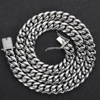 Iced Out Cuban Chain Necklace Stainless Steel Miami