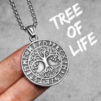 Viking Tree of Life Pendant Necklace — Stainless Steel
