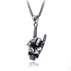 Steel Pendant European American Retro Rock Skeleton