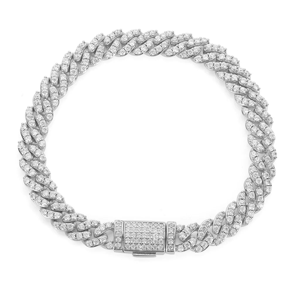 Iced Out Cuban Chain Necklace Stainless Steel 8MM