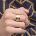 Stainless Steel Heart Spinner Ring Buddhism