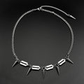 Punk Razor Spike Stainless Steel Pendant Necklace