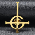 Cross Ghost Steel Pendant Band Brooch Ghoul Nameless