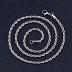 wholesale 3MM 925 sterling silver twisted rope chain necklace Men women Link necklace Fashion gift jewelry Wedding Party