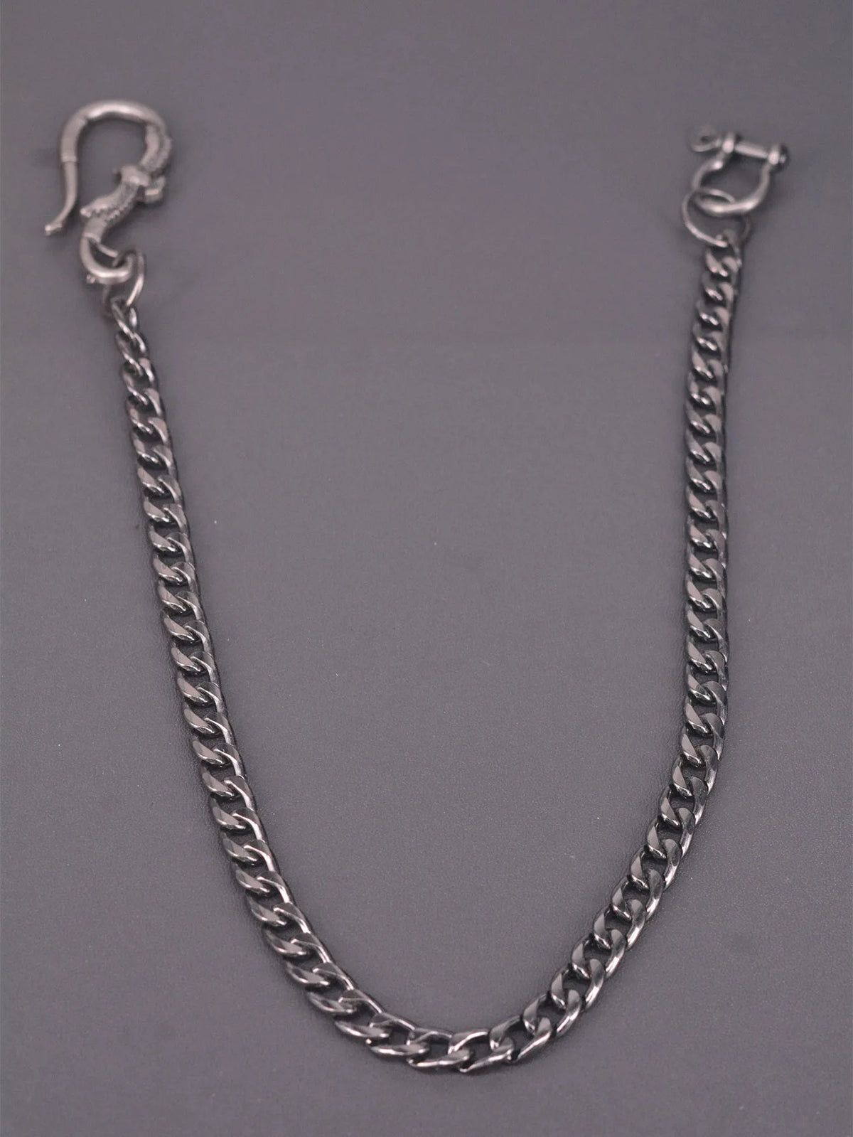 Biker Wallet Chain Keychain — Black-Tone Pants Chain, 9mm