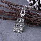 Stainless Steel Fashion Bodhisattva Buddha Necklace Men and Women Vintage Amulet Pendant Necklace Keel Chain Male Jewelry Gift