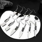Sword Steel Earrings Gothic Cute Knife Funny Halloween