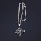 Celtic Witch Knot Pendant Necklace — Steel