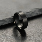 New Fashion Charm Jewelry Ring for Men Women Stainless Steel Black Rings Wedding Engagement High Quality Matte Male Accessory