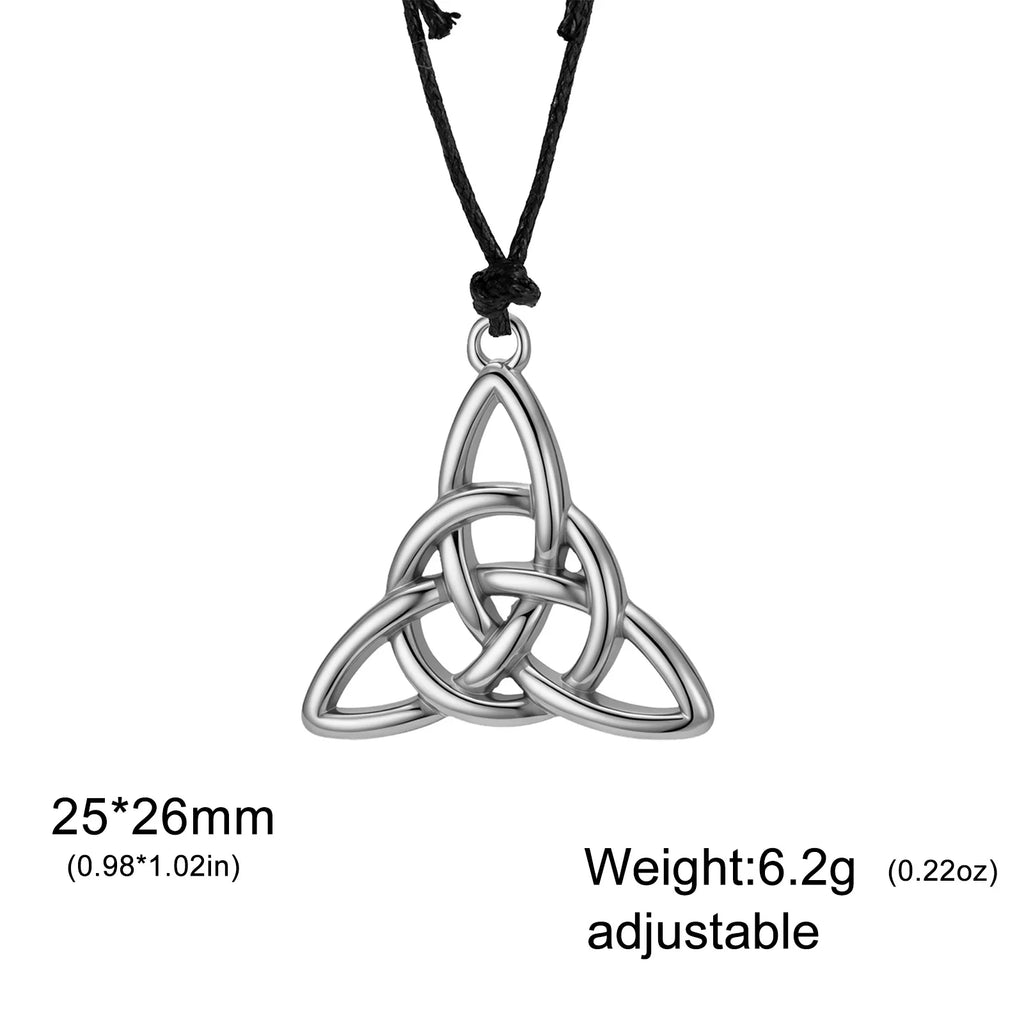 Celtic Trinity Knot Choker Necklace — Steel