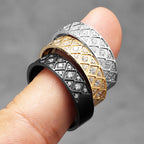 Gemstone Statement Ring — Stainless Steel