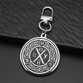 Viking Silver Pendant Celtic Knot Leather Key