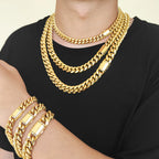 Stainless Steel Cuban Chain Necklace Miami 8-14MM