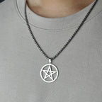 Classic Men's Star of David Pendant Necklace in Black Gold Silver Color Stainless Steel Israel Jewish Jewelry  Box Chain 24 inch